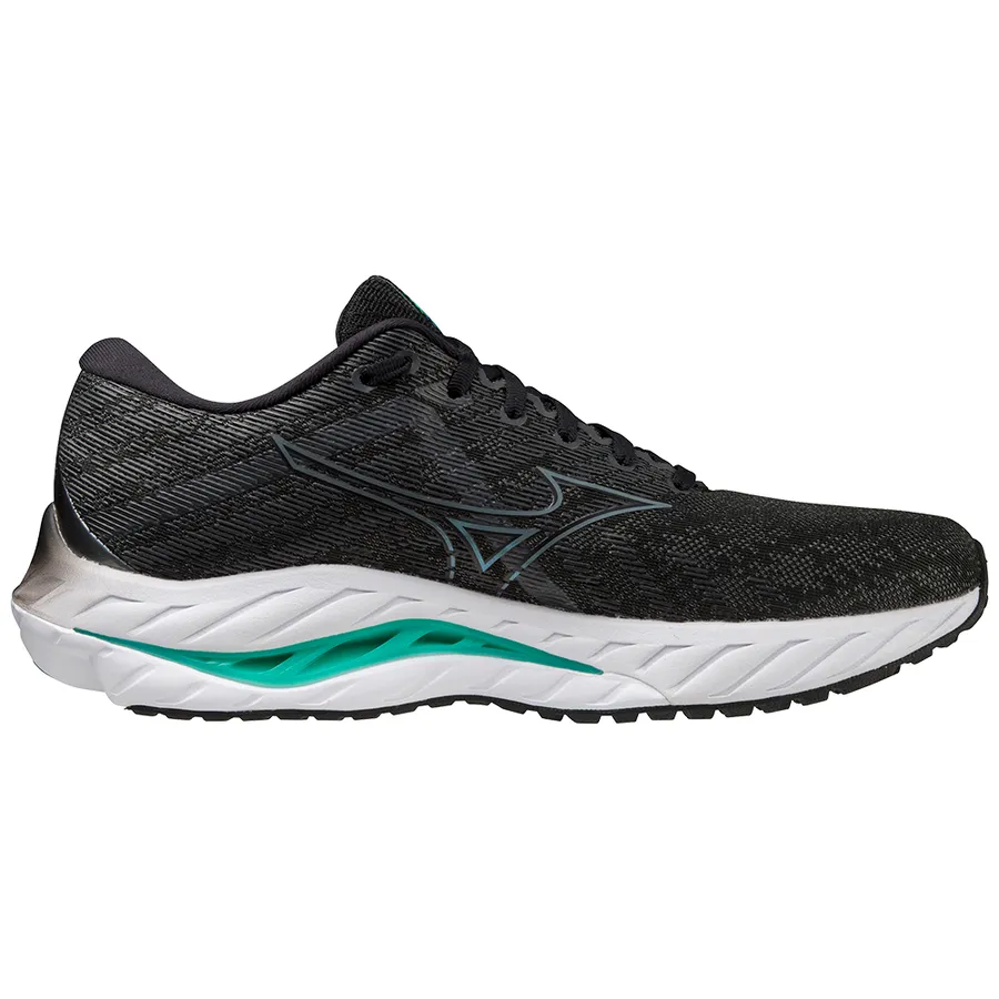 Mizuno Wave Inspire 19 Wide (Men's) - Black/Metal Gray/BiscGreen