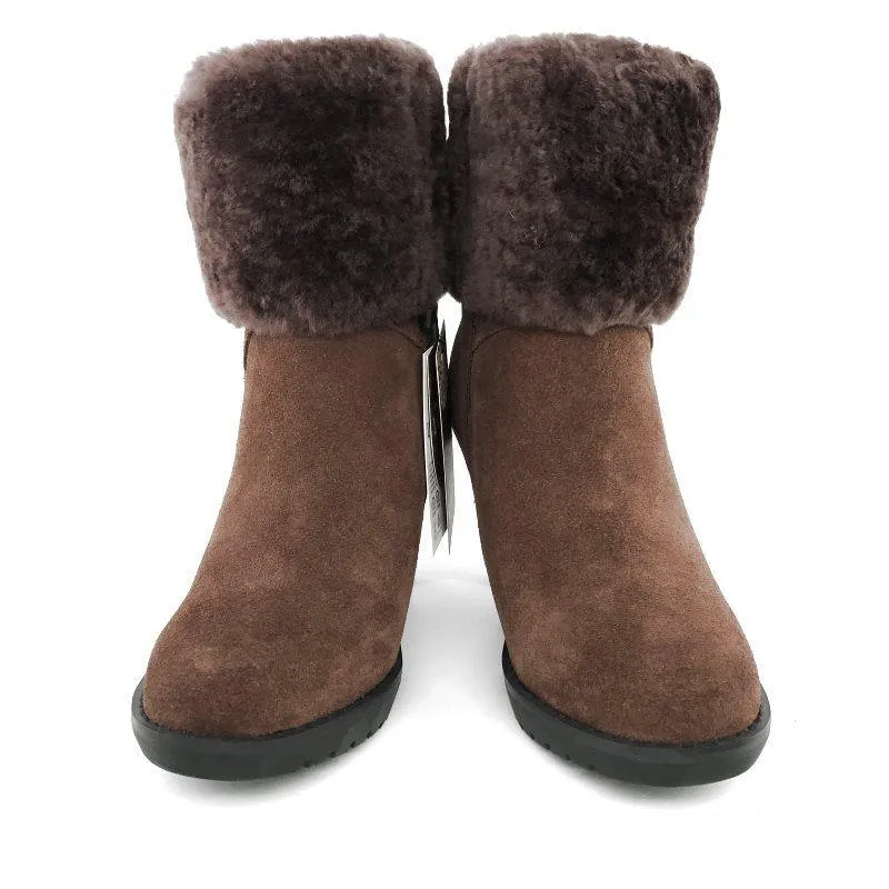 MUBO UGG BOOTS High Heel Insole TPR Sole Brown