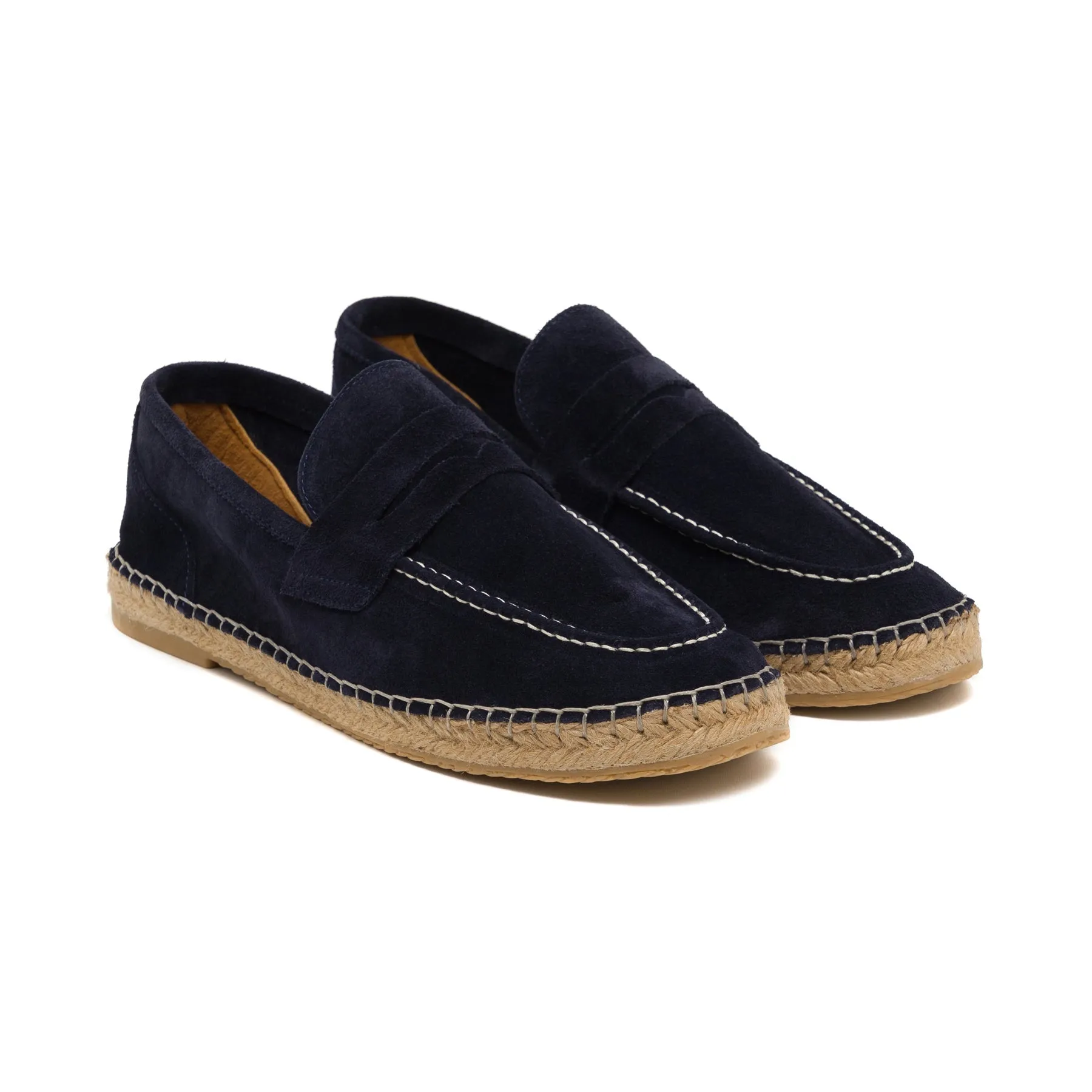 Neil Navy Blue Suede Espadrille