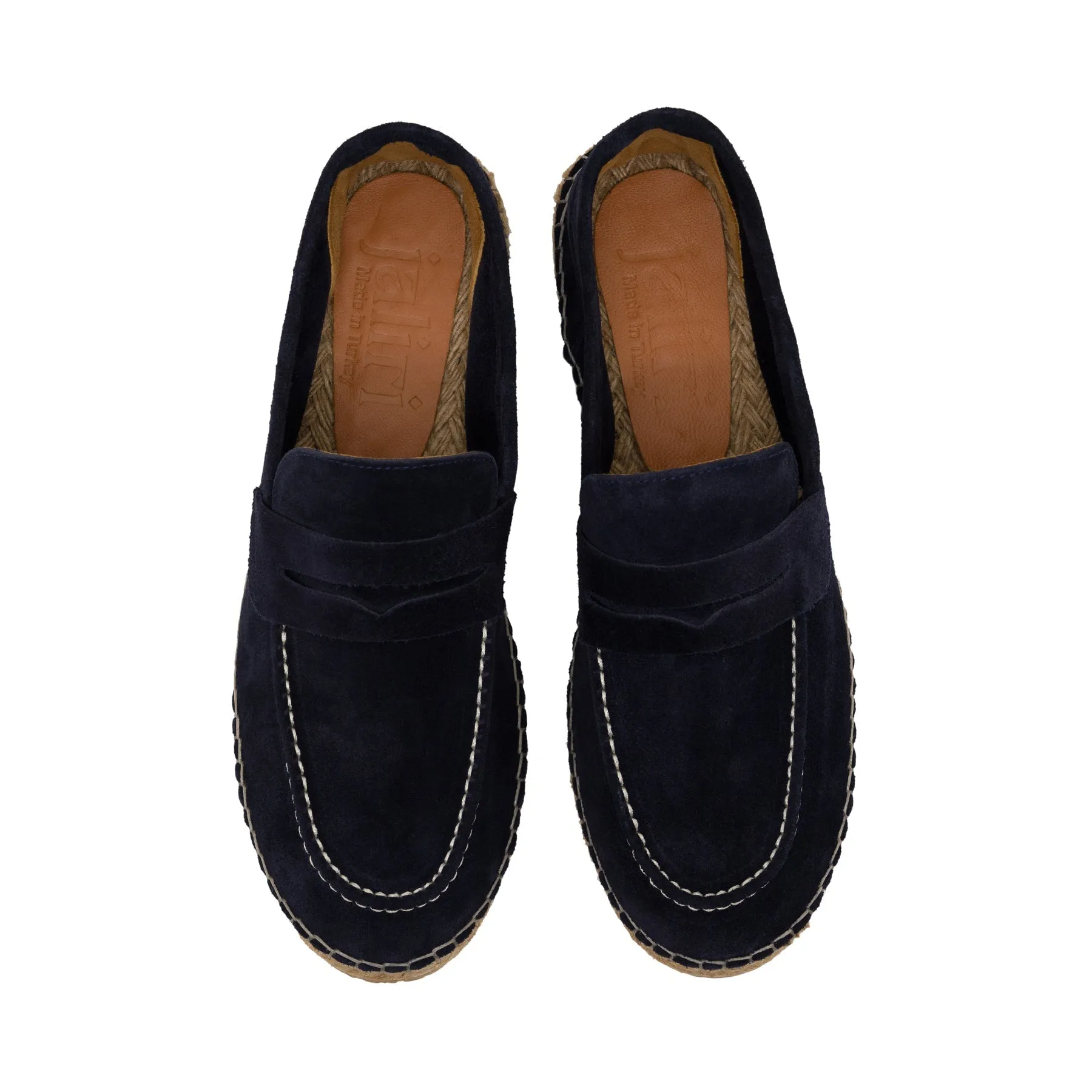 Neil Navy Blue Suede Espadrille