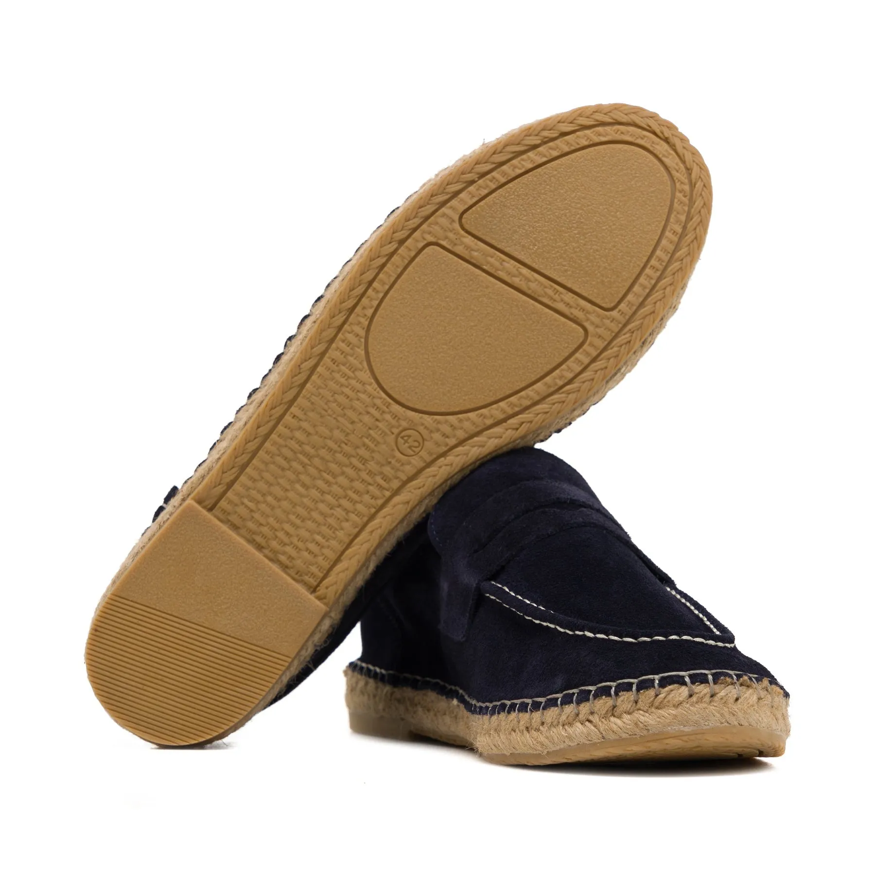 Neil Navy Blue Suede Espadrille