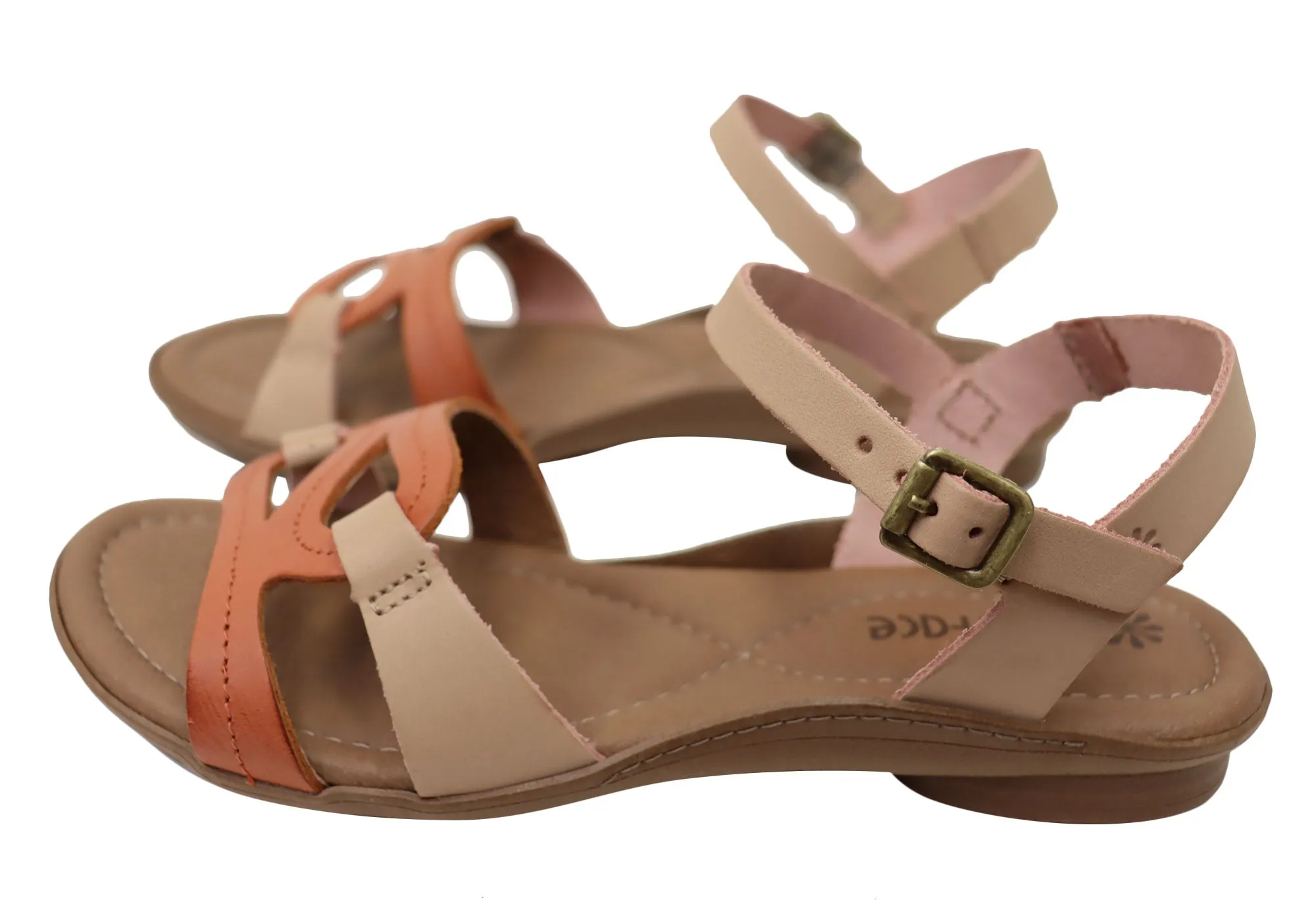 New Face Leni Womens Comfortable Leather Sandals Made In Brazil