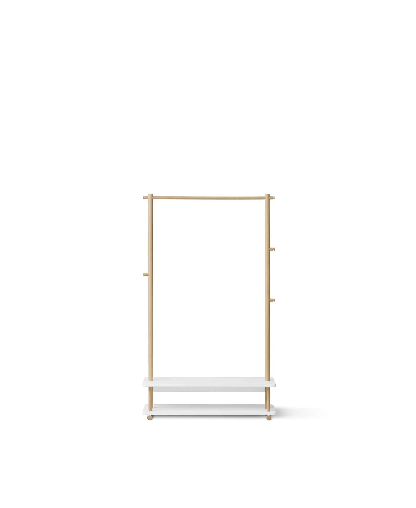 Oliver, Camp Clothes Rail, White/Oak