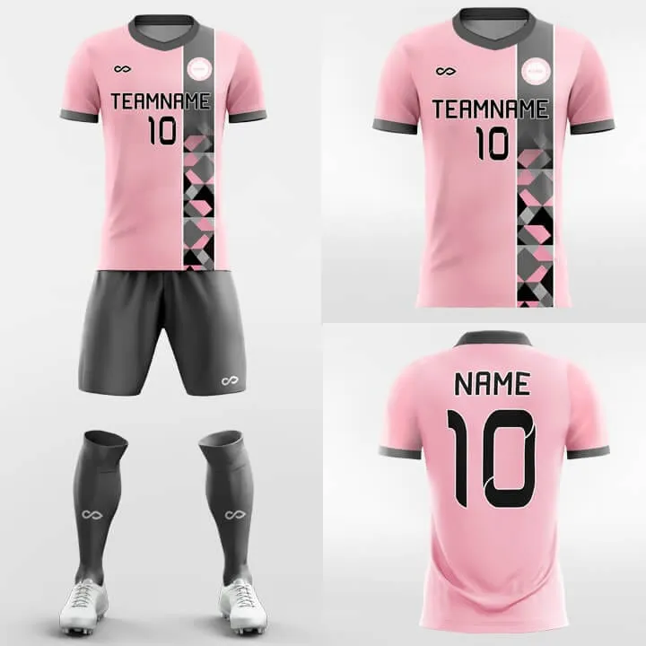 Pink Polygon -Custom Soccer Jerseys Kit Sublimated Design