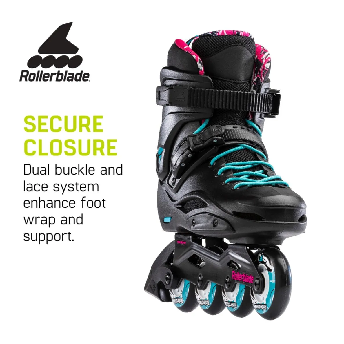 Rollerblade Cruiser W Black/Aqua Inline Skates