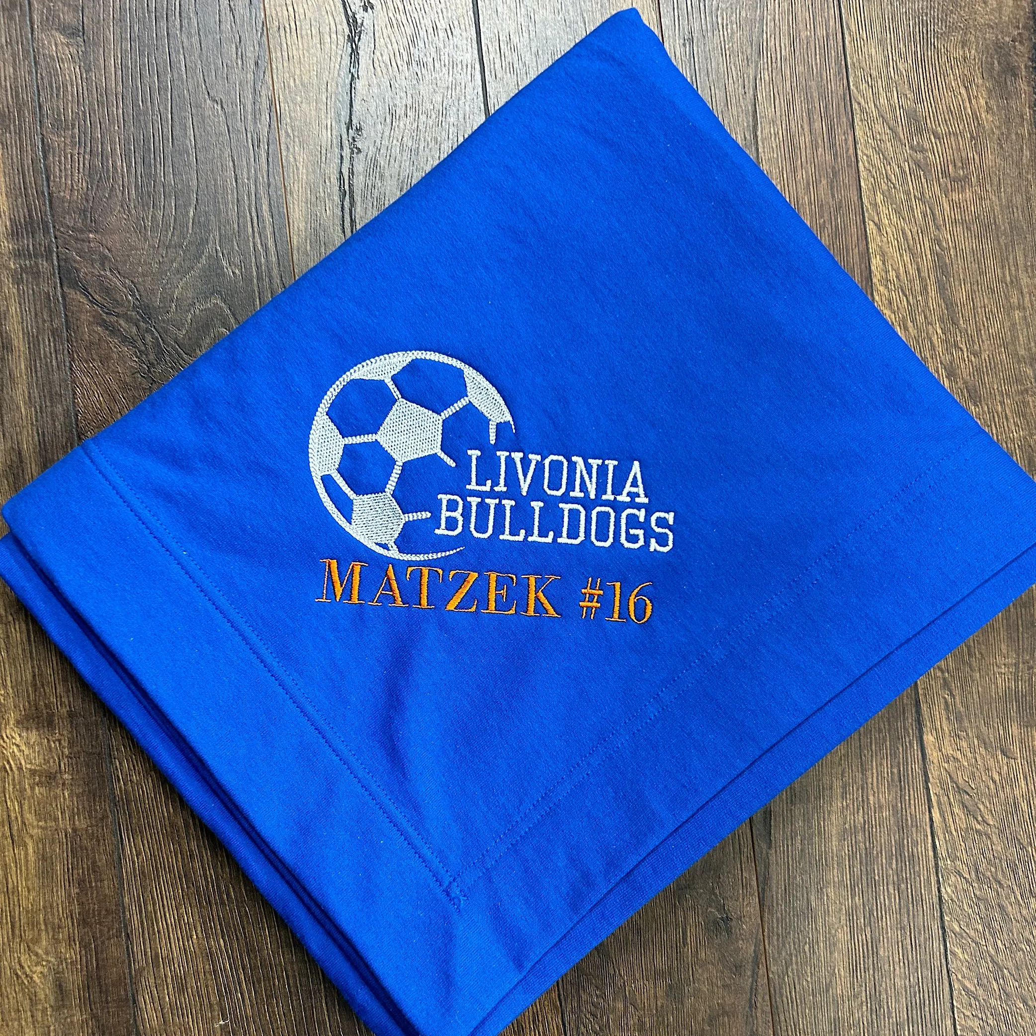 Soccer Personalized Stadium Blanket