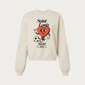 Soccer Playing Heart Women's Crewneck