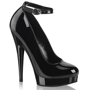 Sultry-686 Black Patent/Black, 6" Heel