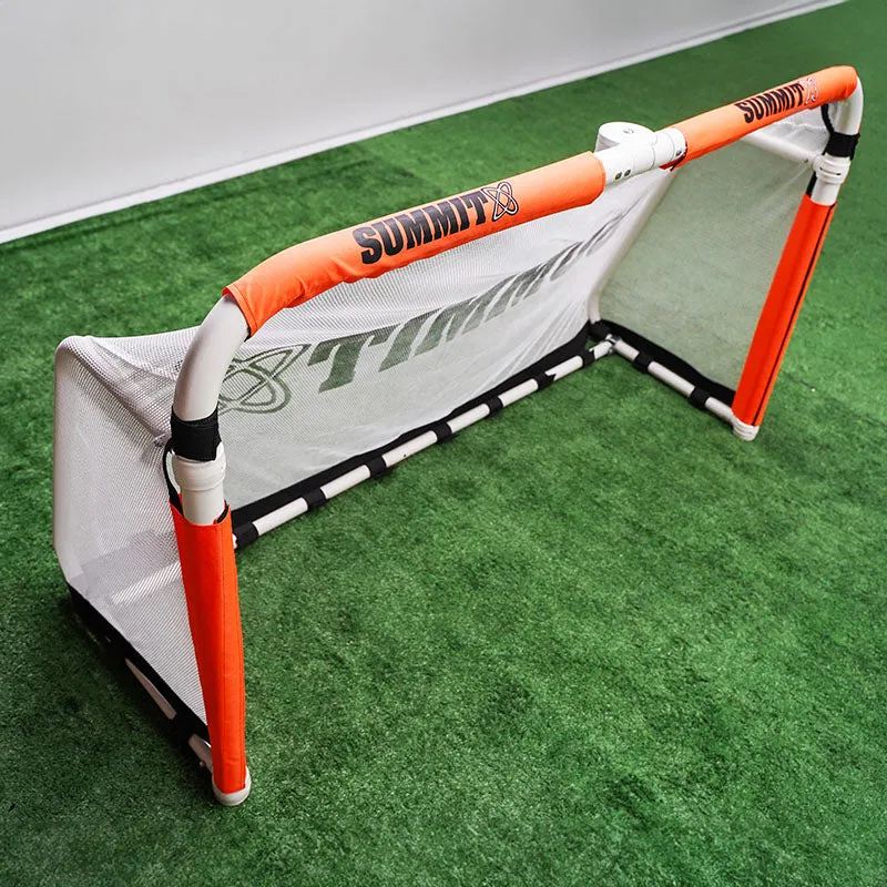 SUMMIT Aluminium Folding Soccer Goal 90x150cm (3'x5') White/Orange