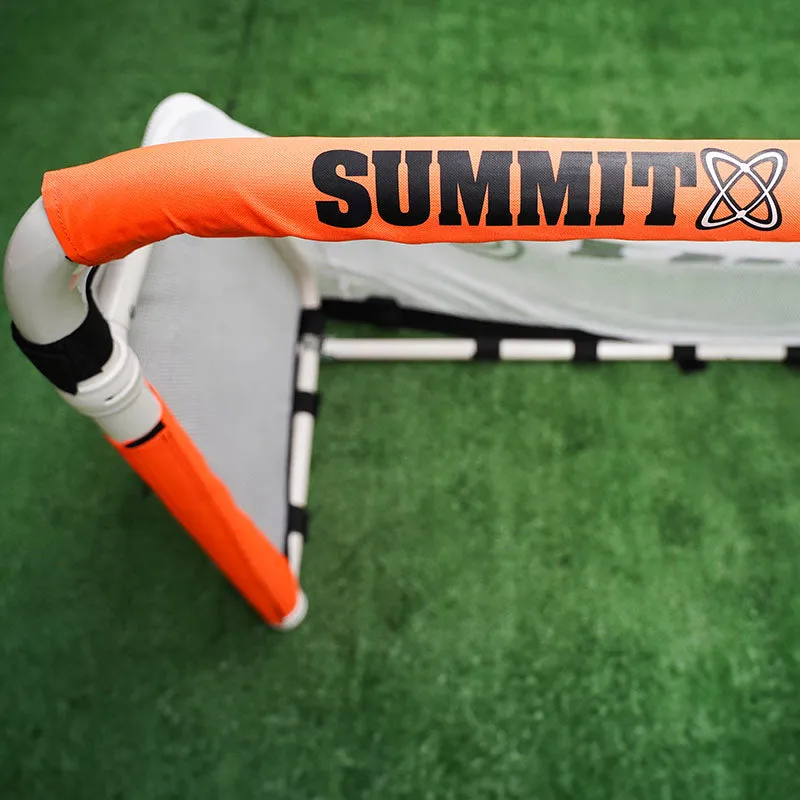 SUMMIT Aluminium Folding Soccer Goal 90x150cm (3'x5') White/Orange