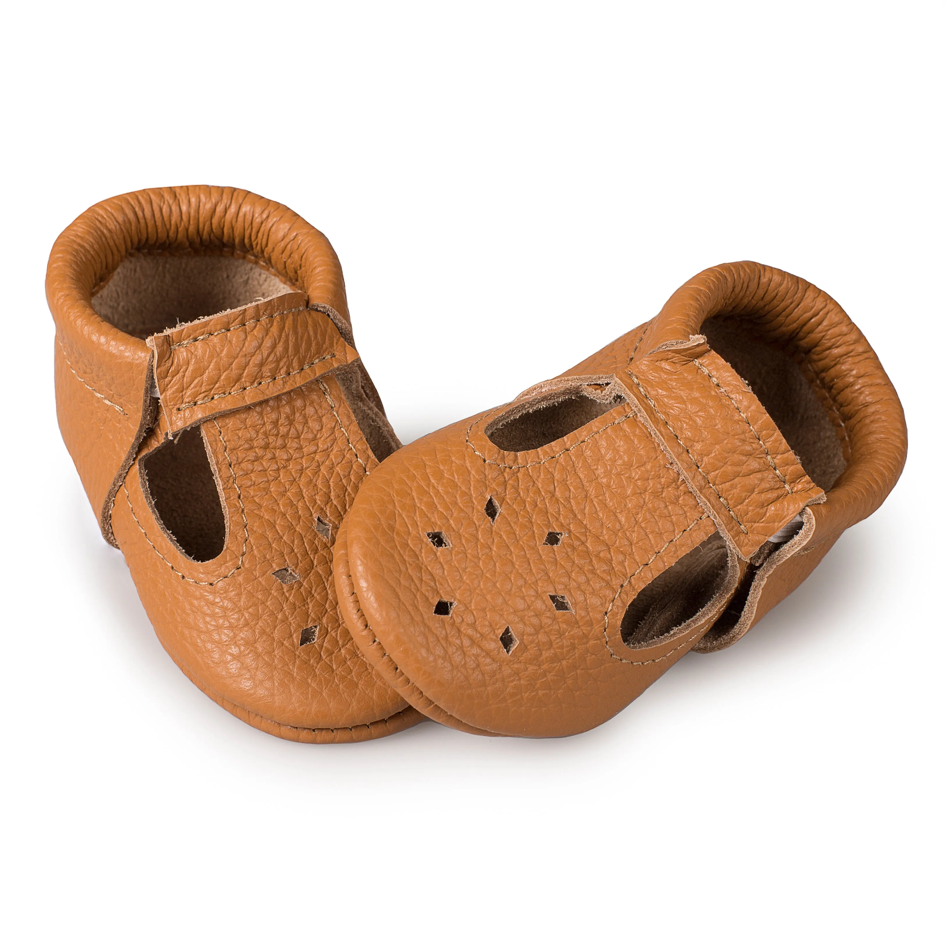 T-strap diamond baby walking shoes