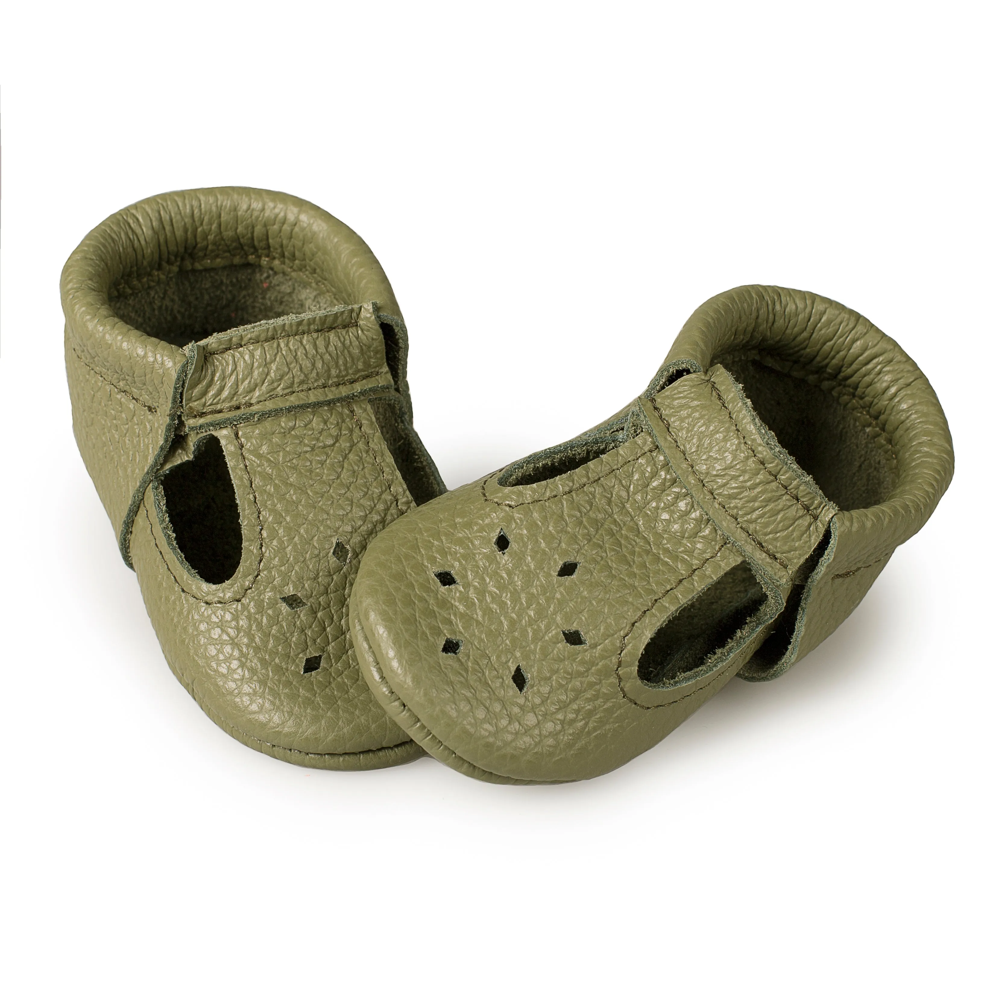 T-strap diamond baby walking shoes