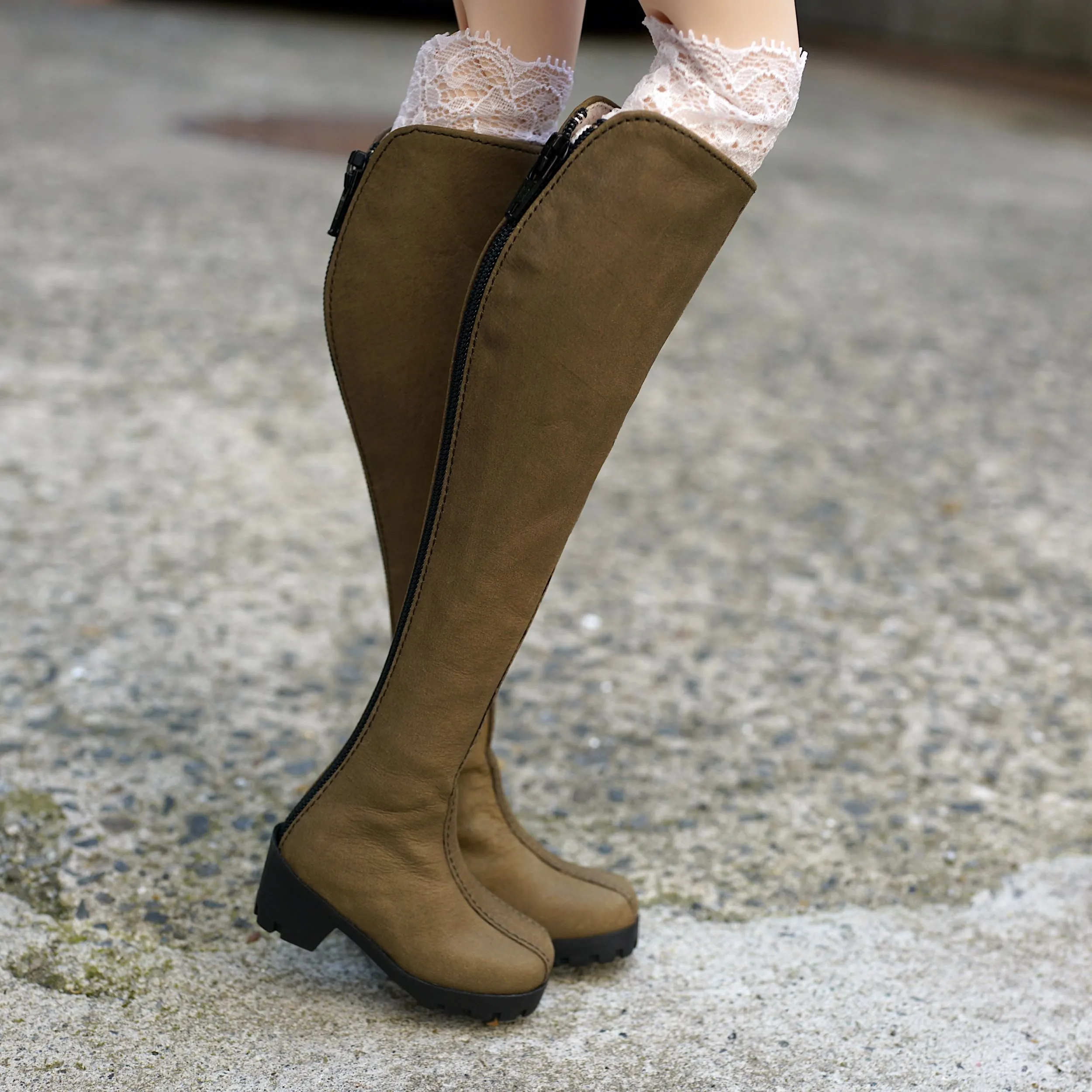 Takashin Long Boots (Khaki Green)