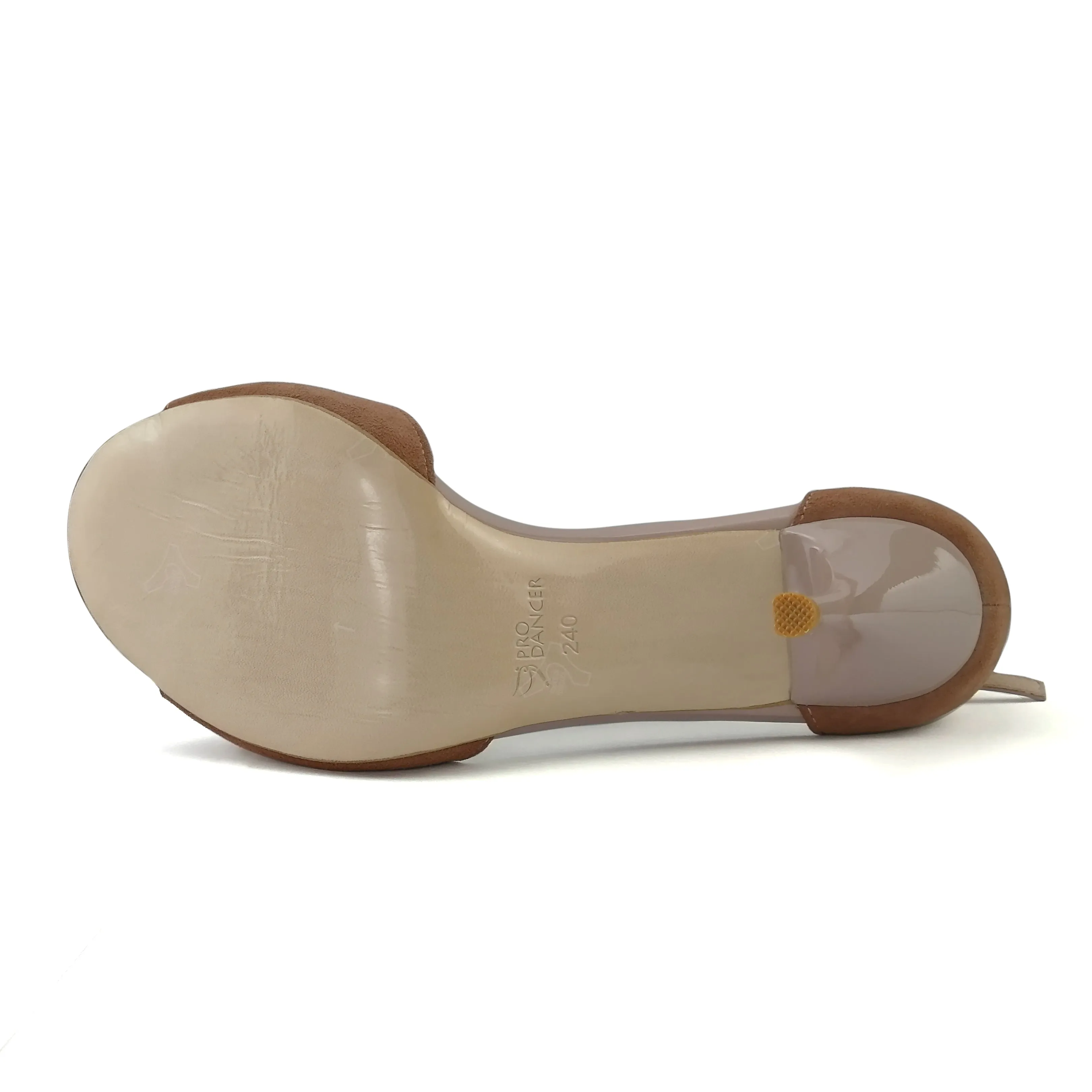 Tan Heels Wedding High Heel Tango Shoes, Open-toe Sandals, Hard Leather Sole