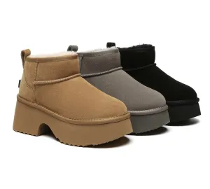 UGG EVERAU® UGG Boots Sheepskin Wool Ankle Chunky Platform Ariel