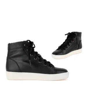 *UK size 13 - TAIS - fur lined hi-top sneakers