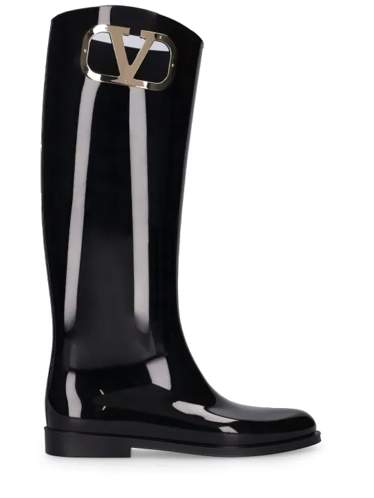 Valentino Garavani   20mm Vlogo PVC tall boots 