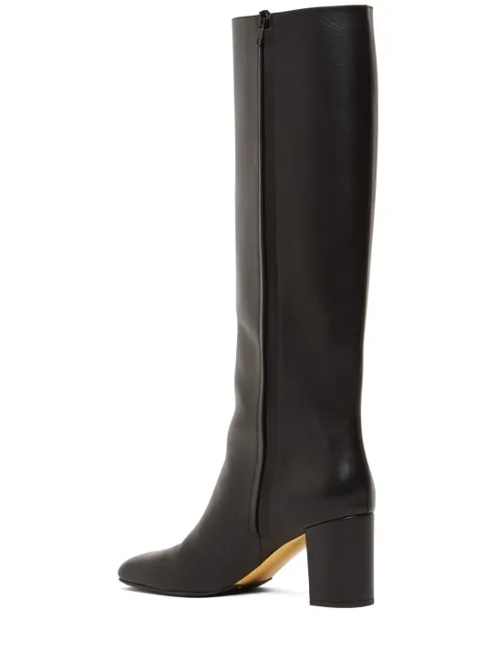 Valentino Garavani   70mm Golden walk leather tall boots 