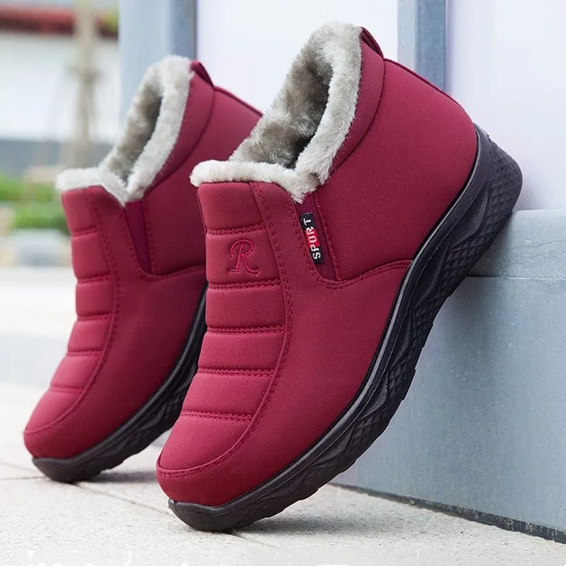 Winter Slip-on Fur Outdoor Snow Boots