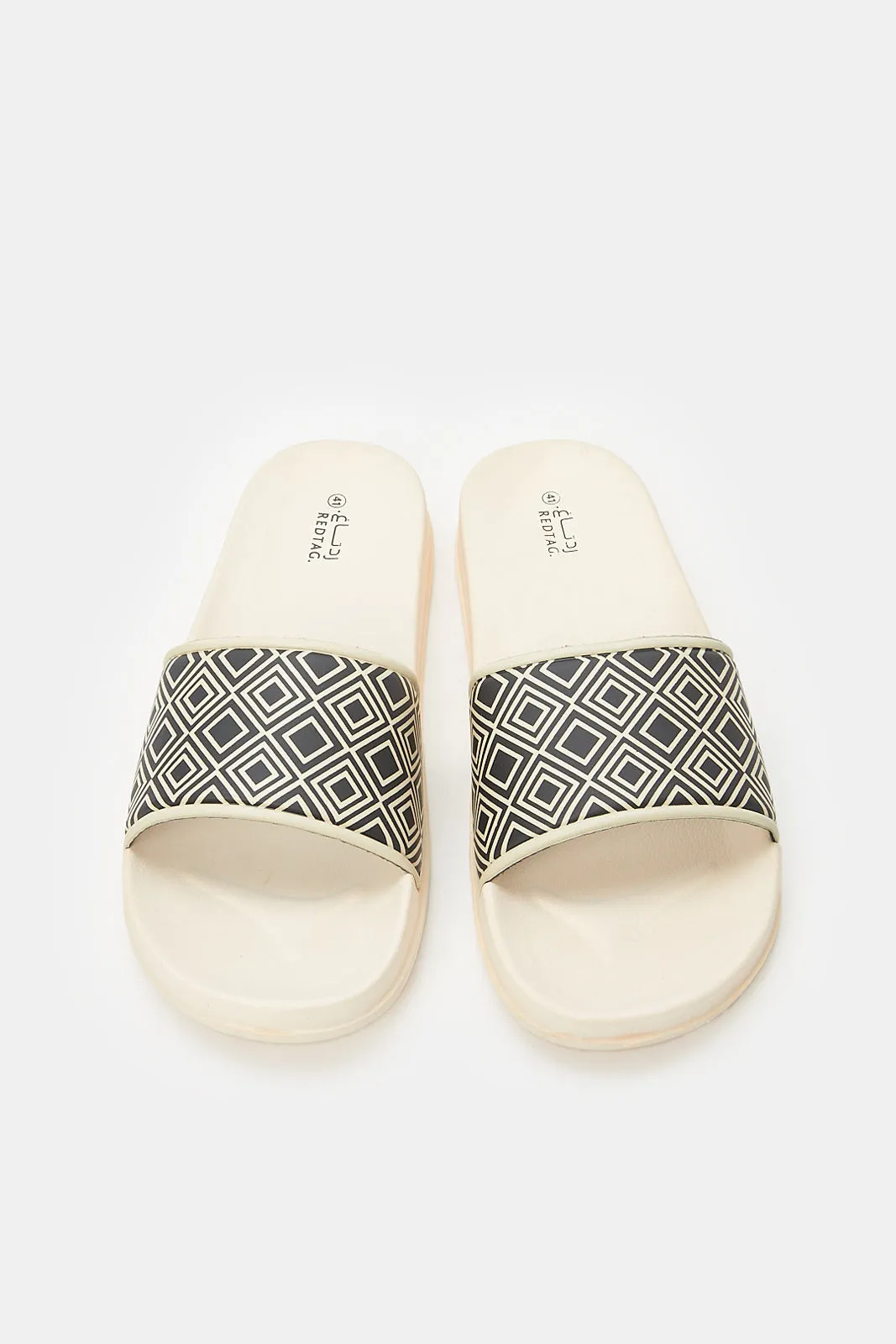 Women Beige Monochrome Slide